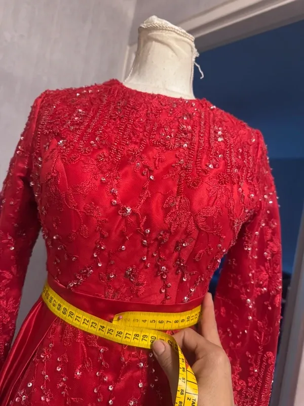 Vestido largo rojo Atelier Talla S