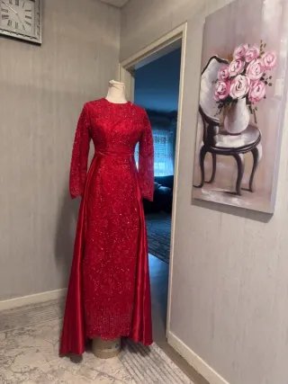 Vestido largo rojo Atelier Talla S