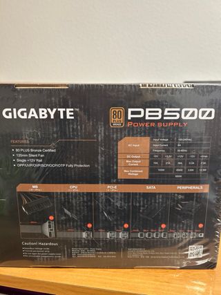 Fuente de Alimentación Gigabyte PB500 500W 80+ Bro