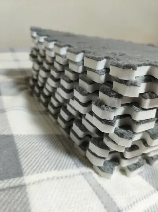 10 Piezas Tatami Puzzle Gris 30x30cm