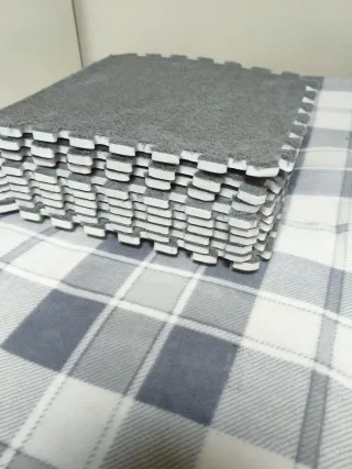 10 Piezas Tatami Puzzle Gris 30x30cm