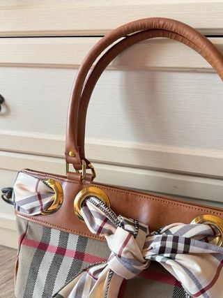 Borsa Vintage Check con Fiocco