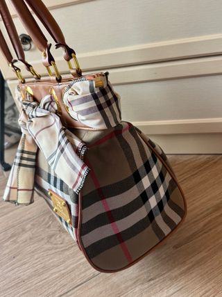 Borsa Vintage Check con Fiocco