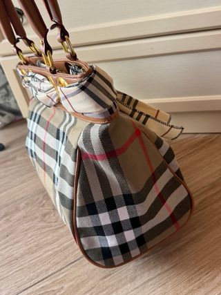 Borsa Vintage Check con Fiocco