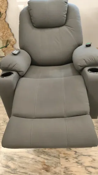 2 Sillones de lujo Relax Gris Oscuro