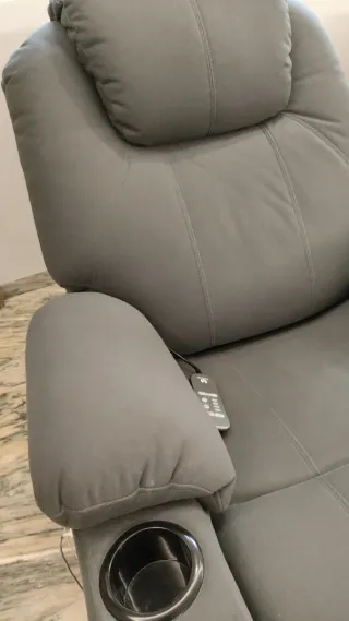 2 Sillones de lujo Relax Gris Oscuro