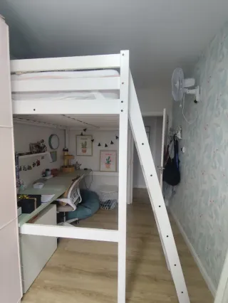 Cama alta de madera Ikea Medidas en las fotos