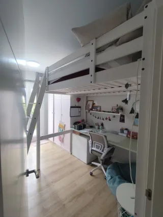 Cama alta de madera Ikea Medidas en las fotos