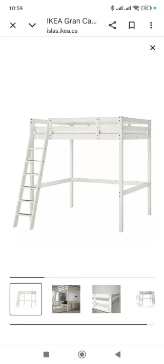 Cama alta de madera Ikea Medidas en las fotos