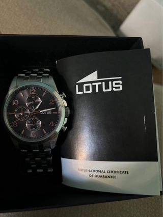 Reloj Lotus Cronógrafo Esfera Negra