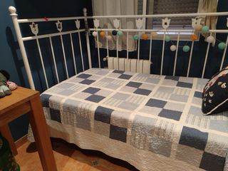 Cama Diván Forja Blanca Artesanal