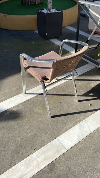 Sillas de bar metal y mimbre