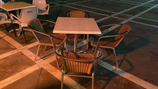 Sillas de bar metal y mimbre