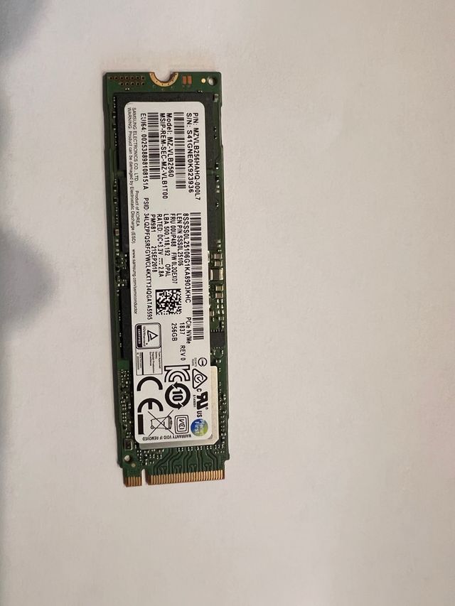 SSD Samsung 256GB NVMe M.2