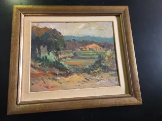 Cuadro original paisaje rural