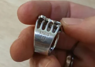 Conjunto Tous Plata y Gemas Negras