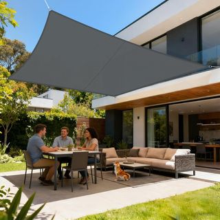 Toldo Vela Sombra Impermeable 4x4m Gris