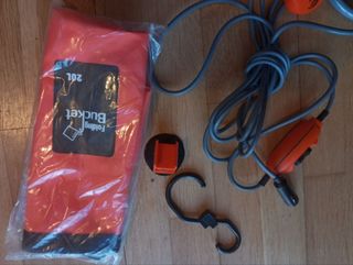 Ducha Portátil 12V + Depósito Plegable 20L