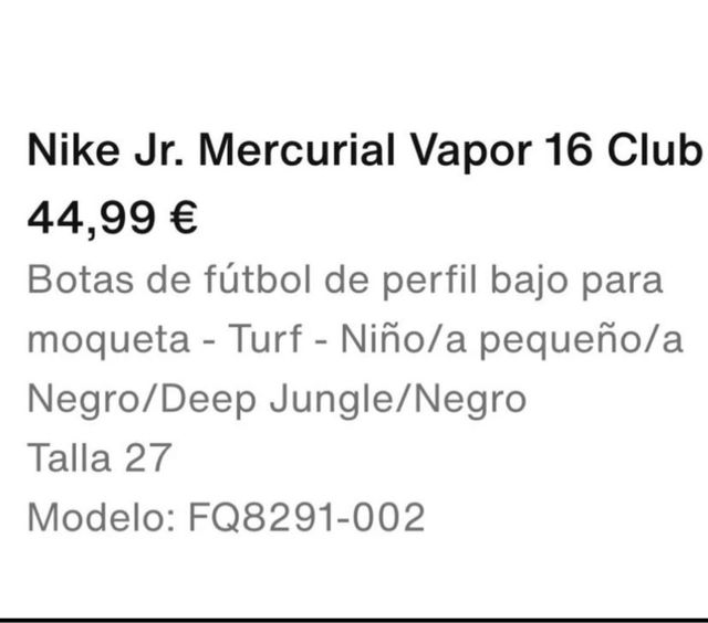 Zapatillas Nike Talla 27 Turf