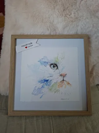 Dipinto ad acquerello gatto