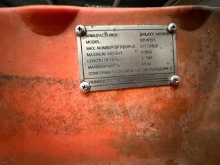 Kayak Piragua 2+1 Naranja