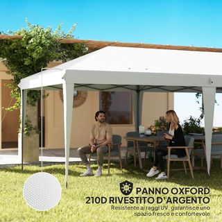 Gazebo Pieghevole 6x3 Pop Up con Altezza Regolabil