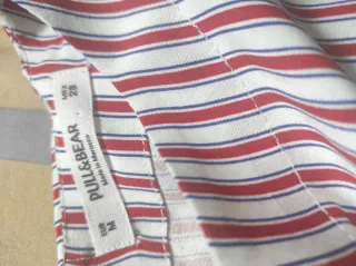 Blusa Pull&Bear Rayas Rojas y Blancas