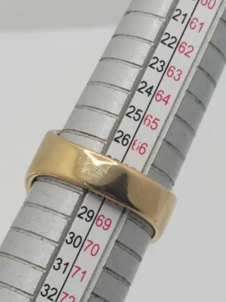 Anillo Acero Quirúrgico Chapado Oro Onix