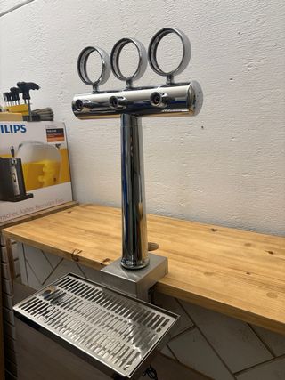 Columna Cerveza Cromada 3 grifo incluidos