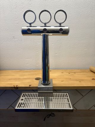 Columna Cerveza Cromada 3 grifo incluidos