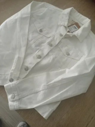 Cazadora vaquera blanca Brownie Talla S/M
