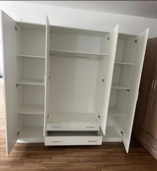 Armario modular madera color beige/marrón