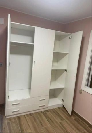 Armario modular madera color beige/marrón