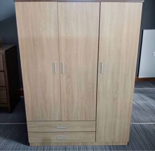 Armario modular madera color beige/marrón