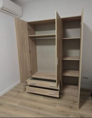 Armario modular madera color beige/marrón