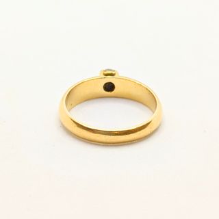 Anillo oro 18k solitario circonita T-13