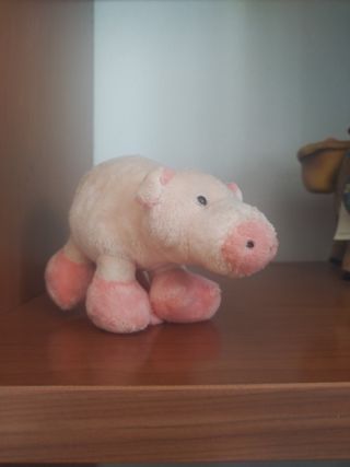 Peluche ippopotamo rosa