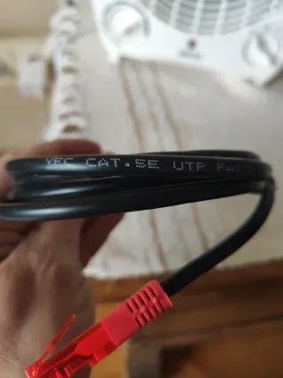 Cable Ethernet Negro Cat 5e Nuevo