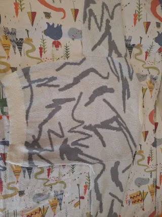 Jersey hombre invierno gris y blanco