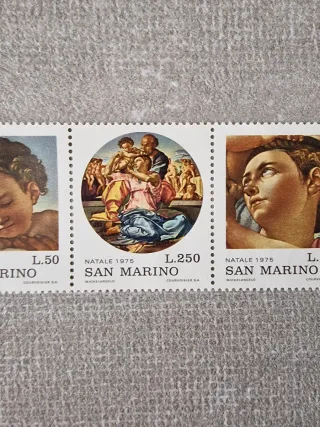 Foglietto francobollo San Marino Natale 1975