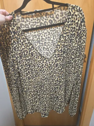 Camiseta MANGO manga larga estampado Animal Print