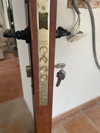 Puerta doble madera iroco insonorizada