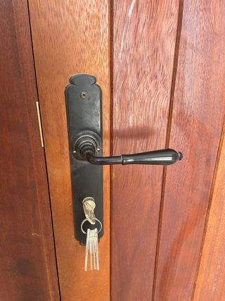 Puerta doble madera iroco insonorizada