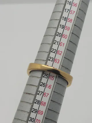 Anillo Acero Quirúrgico Chapado Oro Ónice