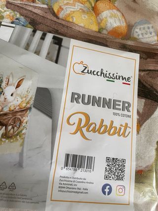 Runner con  Stampa Digitale Pasqua- Zucchissime