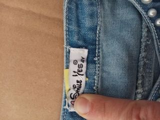 Giacca jeans bambina perle 4 anni