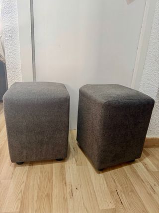 Sofá chaise longue tela gris/marrón