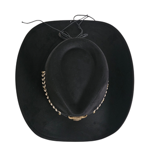 Sombrero Cowboy Negro Ajustable Adulto Vaquero