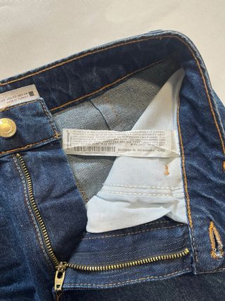 Falda larga vaquera azul marino de Zara