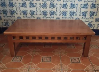 Mesa de centro madera roble